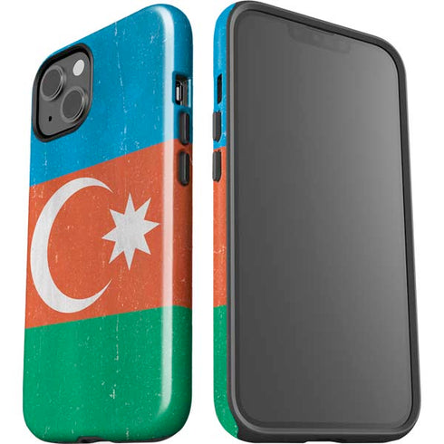 Azerbaijan Flag Distressed iPhone 15 Impact Case